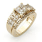 Jorrio gold princes cut brilliant sterling silver ring