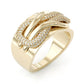 Jorrio unique gold sterling silver band ring