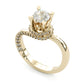 Jorrio brilliant gold 1ct round cut moissanite sterling silver ring