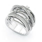 Jorrio handmade wrap round cut sterling silver wedding women's band