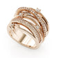 Jorrio handmade rose gold wrap round cut sterling silver wedding women's band