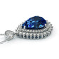 Jorrio 10ct sapphire pear cut sterling silver necklace