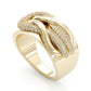 Jorrio unique gold sterling silver band ring