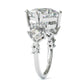 Jorrio princess cut classic sterling silver ring