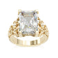 Jorrio handmade gold 20ct radiant cut brilliant sterling silver engagement ring