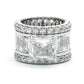 Jorrio 5ct princess cut classic sterling silver ring