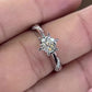 Jorrio 1ct round cut moissanite sterling silver ring