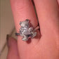 Jorrio lovely bear pear cut sterling silver ring