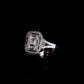 Jorrio brilliant emerald cut sterling silver ring