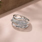 Jorrio round cut delicate sterling silver ring band