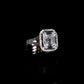 Jorrio brilliant emerald cut sterling silver ring