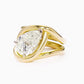 Jorrio gold 5ct twisted pear cut sterling silver ring