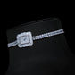 Jorrio 38ct emerald cut brilliant sterling silver necklace