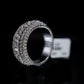 Jorrio gorgeous five row sterling silver ring