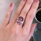 Jorrio 17ct morganite oval cut sterling silver ring