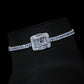 Jorrio 38ct emerald cut brilliant sterling silver necklace