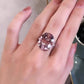 Jorrio 17ct morganite oval cut sterling silver ring