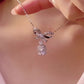 Jorrio handmade radiant bow fashion diamond sterling silver necklace