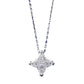 Jorrio handmade four-pointed star shaped diamond sterling silver necklace