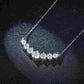 Jorrio handmade smile V shaped classic full 1.7ct moissanite diamond sterling silver necklace