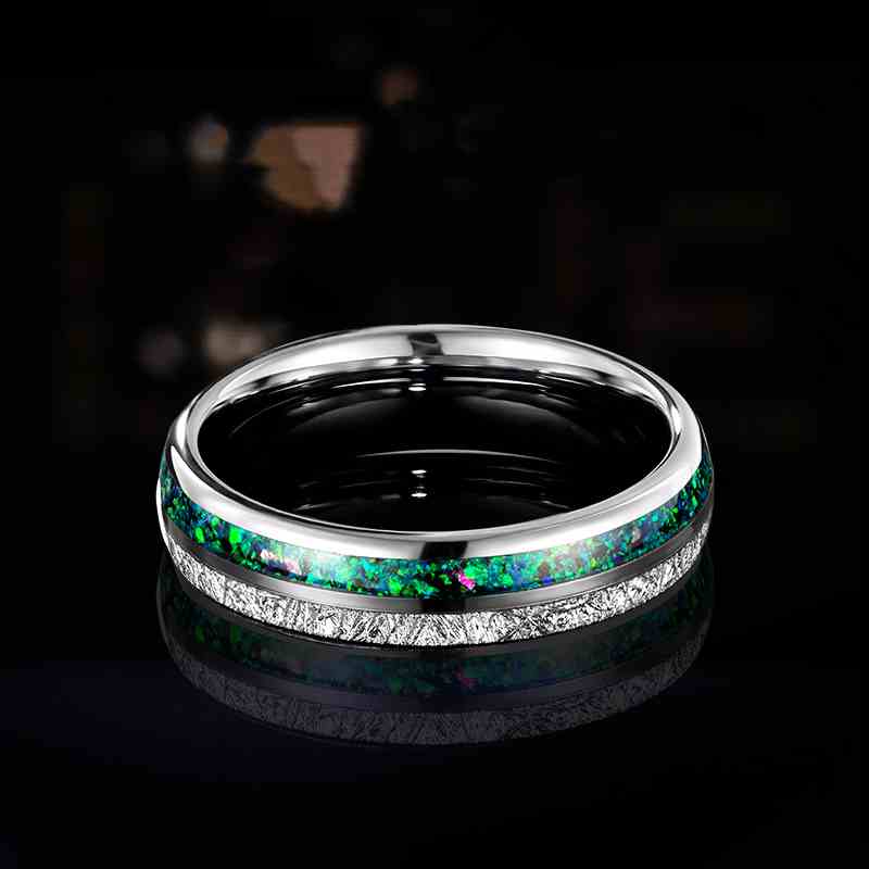 Jorrio handmade princess cut personalized tungsten men's band