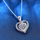 Jorrio handmade 1ct heart D color moissanite sterling silver necklace