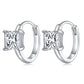 Jorrio handmade 2ct princess cut moissanite simple sterling silver earrings