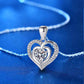 Jorrio handmade 1ct heart D color moissanite sterling silver necklace