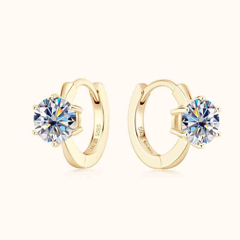 Jorrio handmade 2ct round cut vintage Moissanite sterling silver earrings