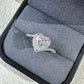 Jorrio 1.2ct heart shape moissanite sterling silver ring