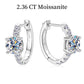 Jorrio handmade 2.36ct round cut moissanite vintage sterling silver earrings