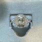 Jorrio 2ct cushion cut moissanite sterling silver ring